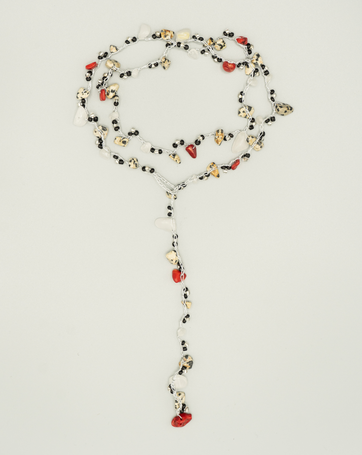Red Coral & Dalmatian Jasper Limitless Chain